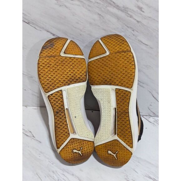 Puma Women's Black & Gold Slip-On Almond Toe Sneakers Shoe Size 7 - Picture 8 of 8